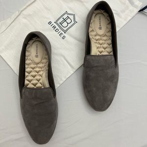 The Starling Birdies in grey suede